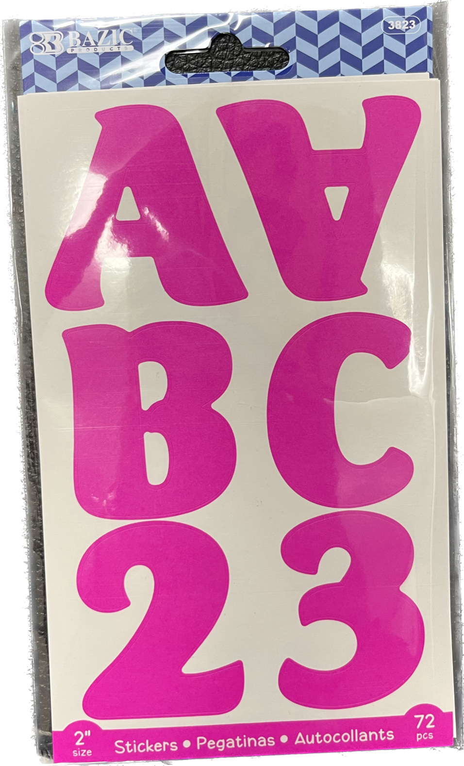 BAZIC Alphabet Numbers Stickers Black 1 A to Z 0 to 9 Sticker for