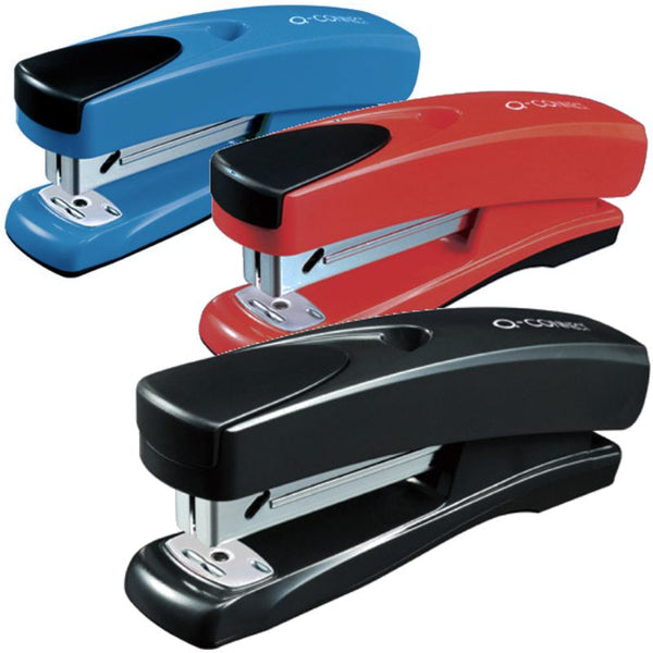 Spring-Powered Handheld Compact Stapler, 15 Sheets, Assorted Colors