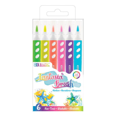 Brush Markers 6 Neon Colors