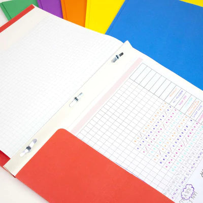 2-Pocket Folder with Metal Prongs Fastener Clasps (Folder con bolsillo + Clavitos)