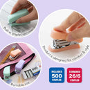 Mini Pastel Color Stapler Standard (26/6) w/ 500 Ct. Staples