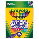 CREYONES CRAYOLA- LARGE WASHABLE CAJA DE 16