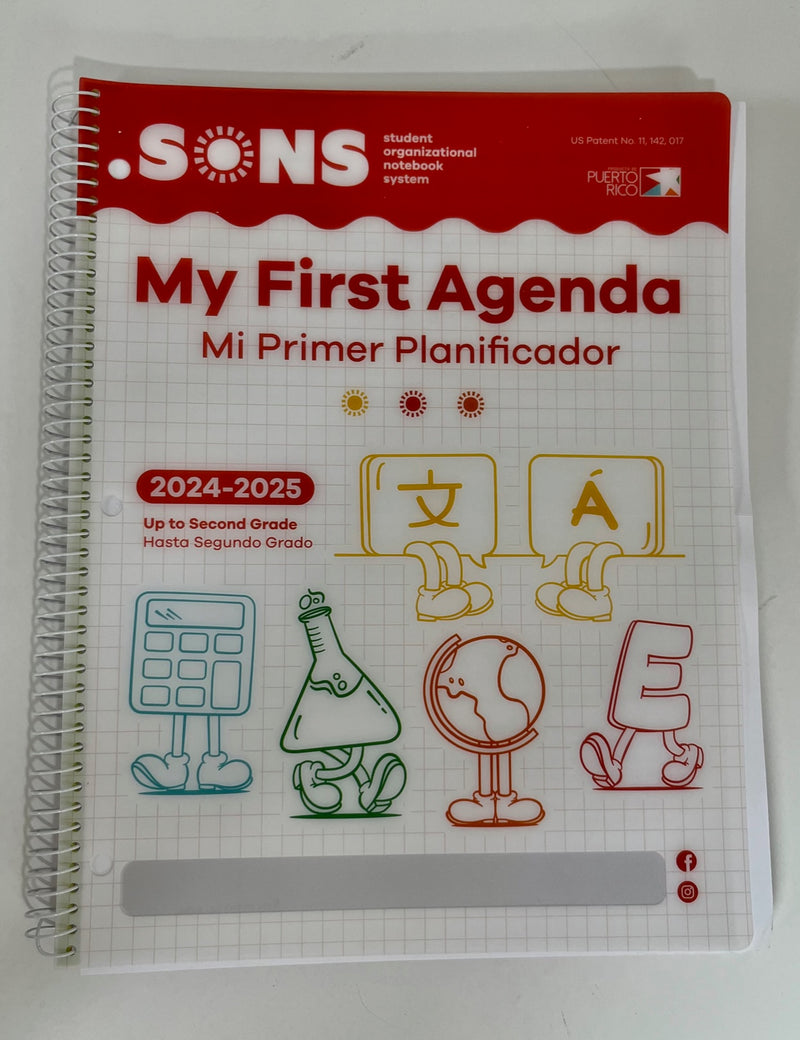 Agenda SONS 2024-2025 MY FIRST AGENDA (Grados primarios)