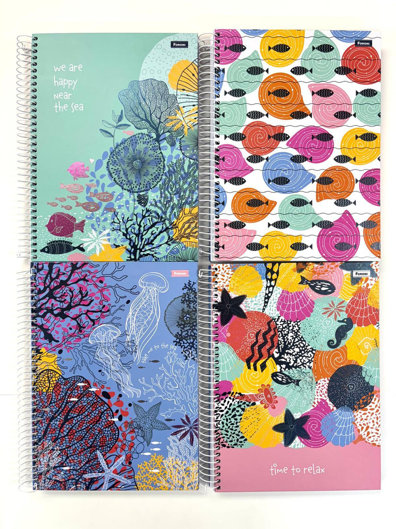 Libreta Argollada Universitaria 10 Materias- Sea Soul