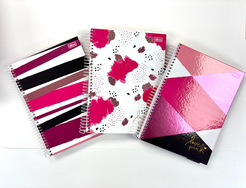 Libreta Argollada Universitaria 10 Materias- Pink Power