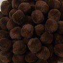 Pom Pons, Brown, 1", 100 Pieces