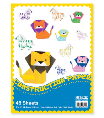 Construction Paper, 9"X 12"(48 Ct.)