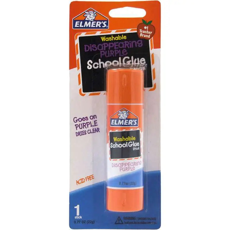 Elmers Washable School Glue Stick - Purple-.77 Ounce