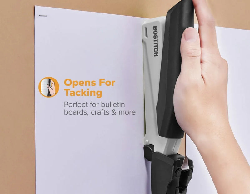 InPower™ Spring-Powered Desktop Stapler, 20 Sheets, Black