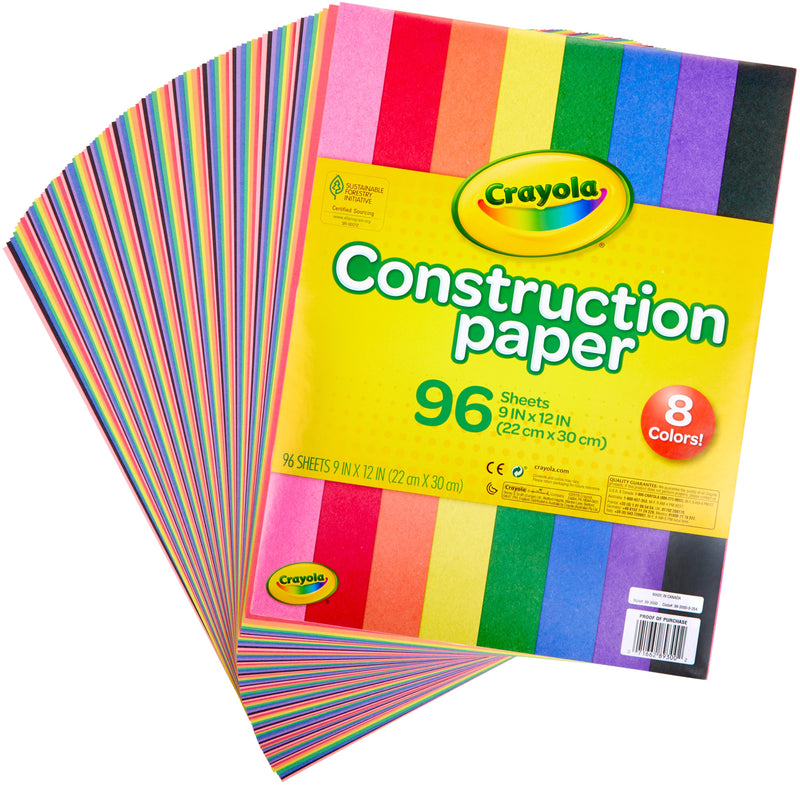 Crayola Construction Paper, 9"x12", 96 Count