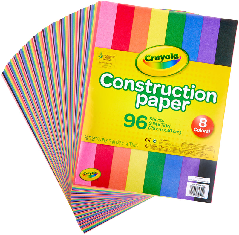 BAZIC 96 Ct. 9 X 12 Construction Paper Bazic Products