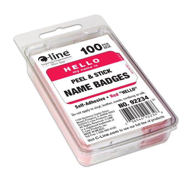 LABEL HELLO MY NAME IS - RED