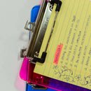 Plastic Clipboard Memo Size w/ Low Profile Clip