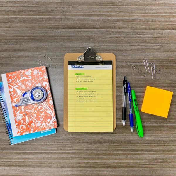 Hardboard Clipboard w/ Sturdy Spring Clip - Memo Size