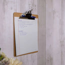 Hardboard Clipboard Standard Size w/ Sturdy Spring Clip