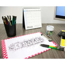 Paperboard Clipboard Standard Size Polka Dot w/ Low Profile Clip