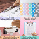 Paperboard Clipboard Standard Size Carnival Polka Dot w/ Low Profile Clip