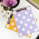 Paperboard Clipboard Standard Size Carnival Polka Dot w/ Low Profile Clip