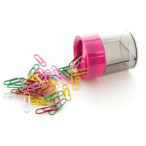 Magnetic Paper Clips Holder w/ No. 1 Paper Clip Assorted Color