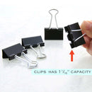 Large 2" (51mm) Black Binder Clip (4/Pack)