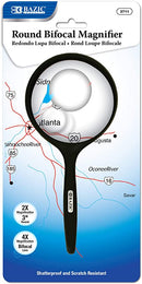 Lupa- 3" Round 2x Handheld Magnifier & 4x Bifocal Inset