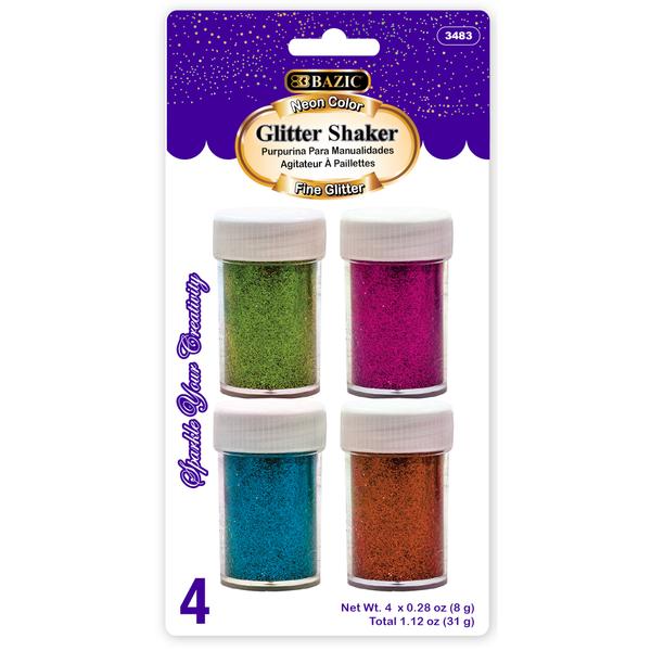Glitter Shaker 8g / 0.28 Oz. (4/Pack) Neon Color