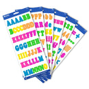 Alphabet & Numbers 1" Neon Multicolor (6 SHEETS)