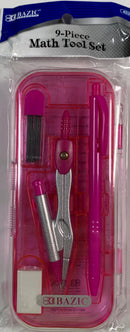 Bright Color 9 Pcs. Math Tool Sets