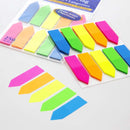 Flags Neon Color Arrow 0.5" X 1.7" 25 Ct. (10/Pack)