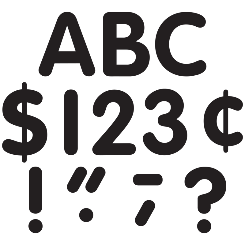 Black  Classic 4" Letters Uppercase Pack