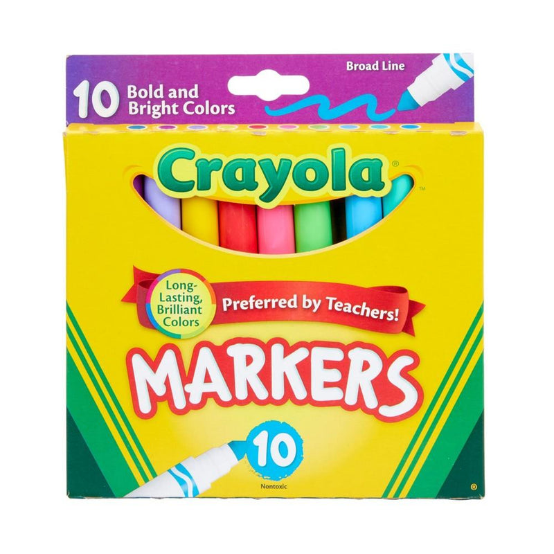 MARCADORES DE COLORES CRAYOLA- GRUESO BOLD AND BRIGHT 10 