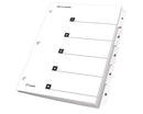 OneStep® Printable Table of Contents Dividers, 5 Tab, White