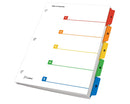 OneStep® Printable Table of Contents Dividers, 5 Tab, Multicolor