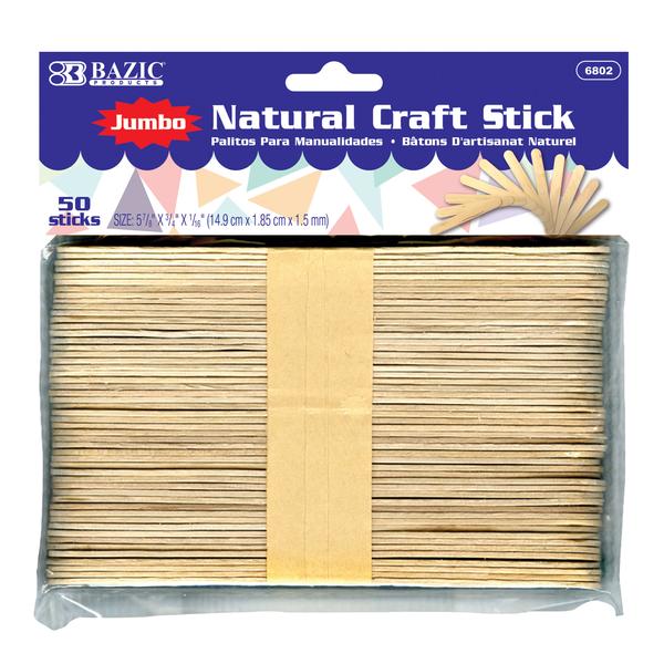 Jumbo Natural Craft Stick (50/Pack)