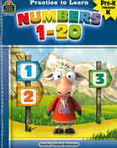 CUADERNO DE PRACTICA- NUMBERS 1-20