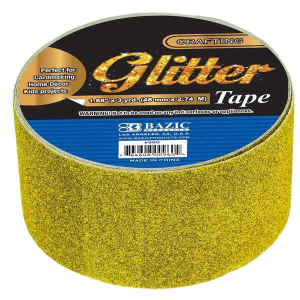 Bazic 960 1.88'' X 3 Yards Glitter Tape Case of 36, 36 - King Soopers