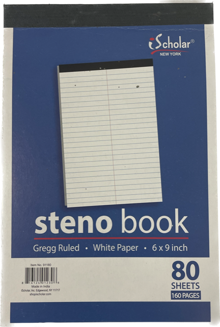Libreta de taquigrafia Steno Book Pad