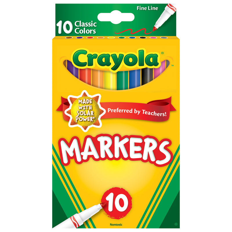 MARCADORES DE COLORES CRAYOLA- FINO CLASSIC 10 