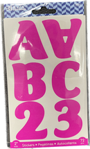 Alphabet & Number 2" Fluorescent Magenta (10 SHEETS)