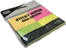 Stick On Notes 1.5" X 2" 4 packs of 50 Neon Colors