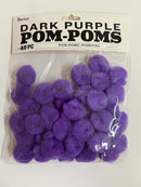 Pom Poms- Dark Purple 1" 40pc