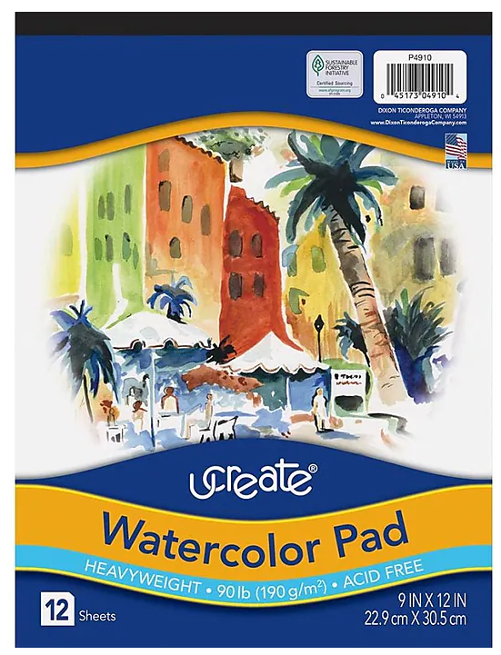 LIBRETA PARA ACUARELA WATERCOLOR PAD 9X12