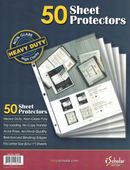 Sheet Protectors, Clear- 50 pack